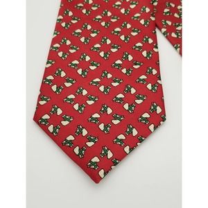 Man Road Mens Neck Tie Horse Head Red Green Polyester Handmade Equestrian
